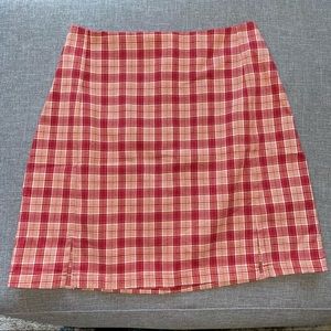 Plaid mini skirt